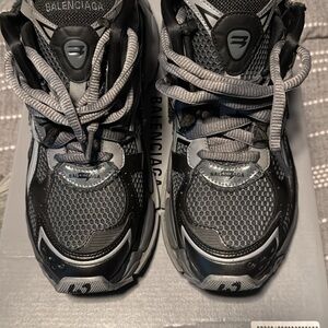 Balenciaga Black and Gray Sneakers Athletic Design